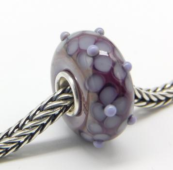 Dark Lilac Flowerfield - Elfbeads Glas - Originalfoto